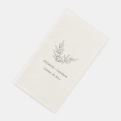 Eenvoudige minimalistische bladbruiloft servet (Hoek)