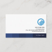 Eenvoudige minimalistische blauw Shades Stripe Fou Visitekaartje (Achterkant)