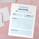 Eenvoudige minimalistische blauw-wit boek Review Notitieblok<br><div class="desc">Introductie van ons aanpasbare boek review notitieblok, uw perfecte metgezel voor het vastleggen van de essentie van elk boek dat u leest. Dit notitieblok is ontworpen met een strakke en overzichtelijke lay-out, waardoor het gemakkelijk is om je gedachten op te nemen. Het notitieblok bevat secties voor de titel en auteur...</div>