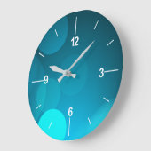 Eenvoudige minimalistische blauwe bokeh | Wandklok (Hoek)