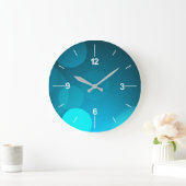 Eenvoudige minimalistische blauwe bokeh | Wandklok (Huis)