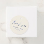 Eenvoudige Minimalistische Blauwe Trouw Trouw Dank Bedankjes Labels (In situ)