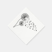 Eenvoudige minimalistische blazende paardenbloem servet (Hoek)