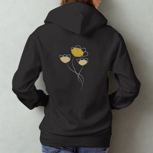 Eenvoudige Minimalistische Bloem Ontworpen Meisjes Hoodie