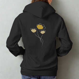 Eenvoudige Minimalistische Bloem Ontworpen Meisjes Hoodie