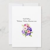 Eenvoudige minimalistische bloemenbruiloft kaart (Achterkant)