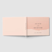 Eenvoudige minimalistische blozen bruiloft gastenboek (Volledig)