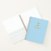 Eenvoudige minimalistische Blue en Gold Bikini Tra Notitieboek (Binnen)