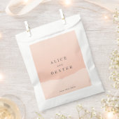 Eenvoudige minimalistische blush kleurrijke bruilo bedankzakje (Geknipt)