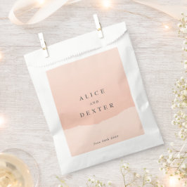 Eenvoudige minimalistische blush kleurrijke bruilo bedankzakje