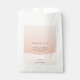 Eenvoudige minimalistische blush kleurrijke bruilo bedankzakje