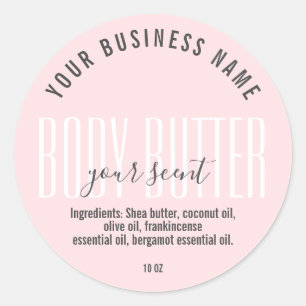 EENVOUDIGE MINIMALISTISCHE BLUSH ROZE BODYBOTER RONDE STICKER