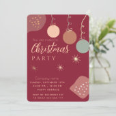 Eenvoudige minimalistische boho ornamenten kerst kaart (Staand voorkant)