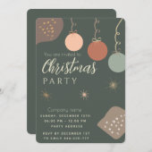 Eenvoudige minimalistische boho-ornamenten Kerstmi Kaart (Voorkant / Achterkant)