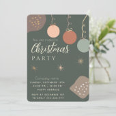 Eenvoudige minimalistische boho-ornamenten Kerstmi Kaart (Staand voorkant)