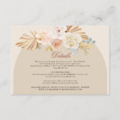 Eenvoudige minimalistische boog Boho bruiloft deta Informatiekaartje (Voorkant)