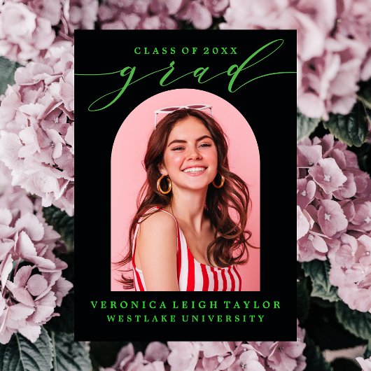 EENVOUDIGE MINIMALISTISCHE BOOG CALLIGRAFIE GRAD U KAART