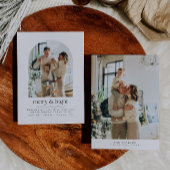 Eenvoudige minimalistische boog foto familie kerst feestdagenkaart