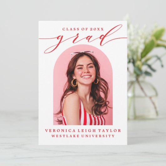 EENVOUDIGE MINIMALISTISCHE BOOGKALLIGRAFIE AFSTUDE KAART (Staand voorkant)