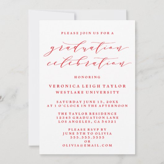 EENVOUDIGE MINIMALISTISCHE BOOGKALLIGRAFIE AFSTUDE KAART (Achterkant)