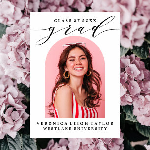 EENVOUDIGE MINIMALISTISCHE BOOGKALLIGRAFIE AFSTUDE KAART