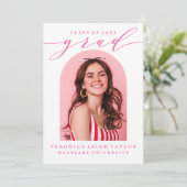 EENVOUDIGE MINIMALISTISCHE BOOGKALLIGRAFIE AFSTUDE KAART (Staand voorkant)