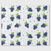 Eenvoudige minimalistische bosbes op een witte ach cadeaupapier (Vlak)