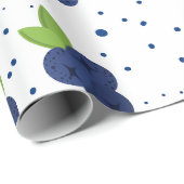 Eenvoudige minimalistische bosbes op een witte ach cadeaupapier (Rol Hoek)