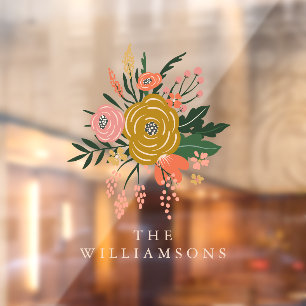 Eenvoudige minimalistische botanische ventilator o raamsticker