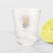 Eenvoudige minimalistische botanische ventilator o shot glas (Achterkant)