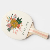 Eenvoudige minimalistische botanische ventilator o tafeltennisbatje (Zijkant)