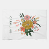 Eenvoudige minimalistische botanische ventilator o theedoek (Horizontaal)