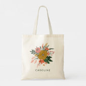 Eenvoudige minimalistische botanische ventilator o tote bag (Achterkant)