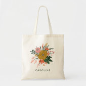 Eenvoudige minimalistische botanische ventilator o tote bag (Voorkant)