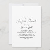 Eenvoudige minimalistische bridal Lingerie Shower Kaart (Voorkant)