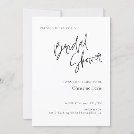 Eenvoudige minimalistische bridal Shower-uitnodigi Kaart