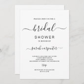 Eenvoudige minimalistische bridal Shower-uitnodigi Kaart (Voorkant / Achterkant)