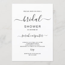 Eenvoudige minimalistische bridal Shower-uitnodigi
