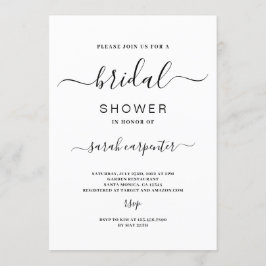 Eenvoudige minimalistische bridal Shower-uitnodigi Kaart
