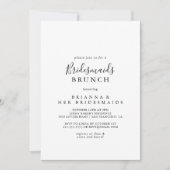 Eenvoudige minimalistische bridesmaids Brunch Show Kaart (Voorkant)