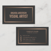 Eenvoudige minimalistische bronzen | Visitekaartje (Voorkant / Achterkant)