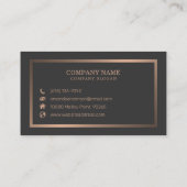 Eenvoudige minimalistische bronzen | Visitekaartje (Achterkant)