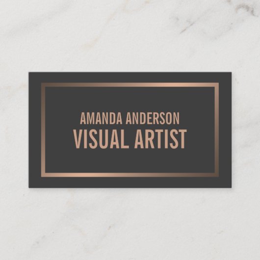 Eenvoudige minimalistische bronzen | Visitekaartje (Voorkant)