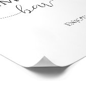 Eenvoudige Minimalistische Bruidsdouche Mimosa Bar Poster (Hoek)