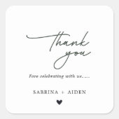 Eenvoudige Minimalistische Bruidsmeisjesfeest Scri Vierkante Sticker (Voorkant)