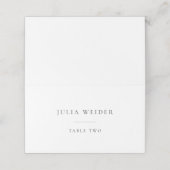 Eenvoudige minimalistische bruiloft aangepaste esc plaatskaartje (Buitenkant ongevouwen)