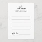 Eenvoudige minimalistische bruiloft advies Kaart (Voorkant)