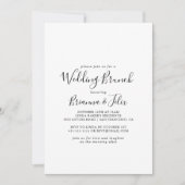 Eenvoudige minimalistische bruiloft Brunch Kaart (Voorkant)