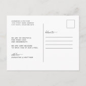 Eenvoudige minimalistische bruiloft dank u Briefka Briefkaart (Achterkant)