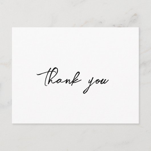 Eenvoudige minimalistische bruiloft dank u Briefka Briefkaart (Voorkant)